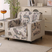 Polyester Sofa Cover Mat Reversible Couch Protector-White Pearl