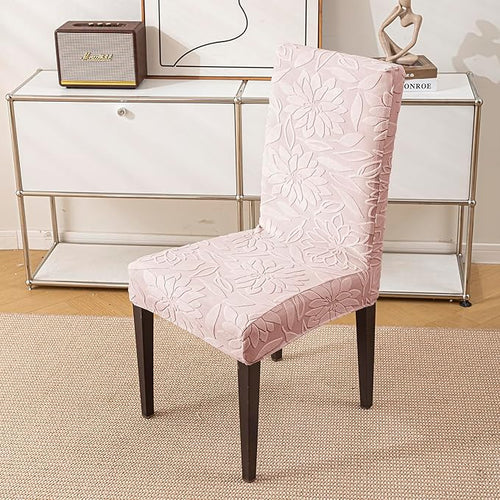Stretchy Universal Camellia Jacquard Waterproof Chair Cover (Pink)