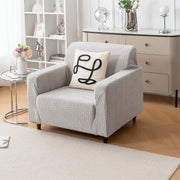 Premium Jacquard Fabric 220 GSM Sofa Cover – Soft, Stretchable (Grey)