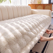 Rabbit Plush Sofa Cover Mat One Seater - Sage