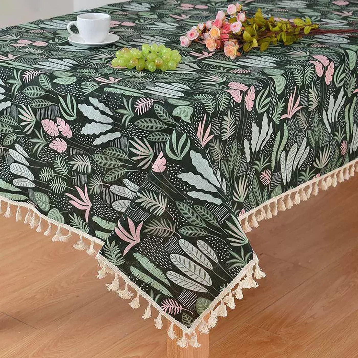 Printed Rectangle Tablecloth Cotton Linen Table