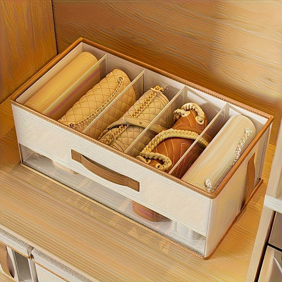 5 Grid Storage Box Organizer - Beige