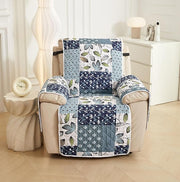 Quilted Polyester Sofa Cover Mat Furniture Protector (Blue Paisley)