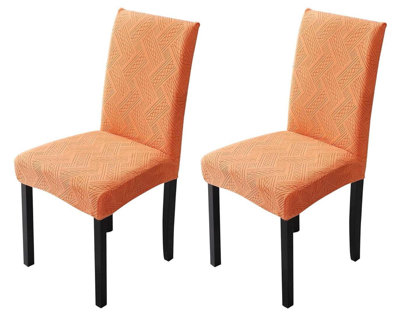 Elastic Jacquard Chair Cover (Pattern Orange)