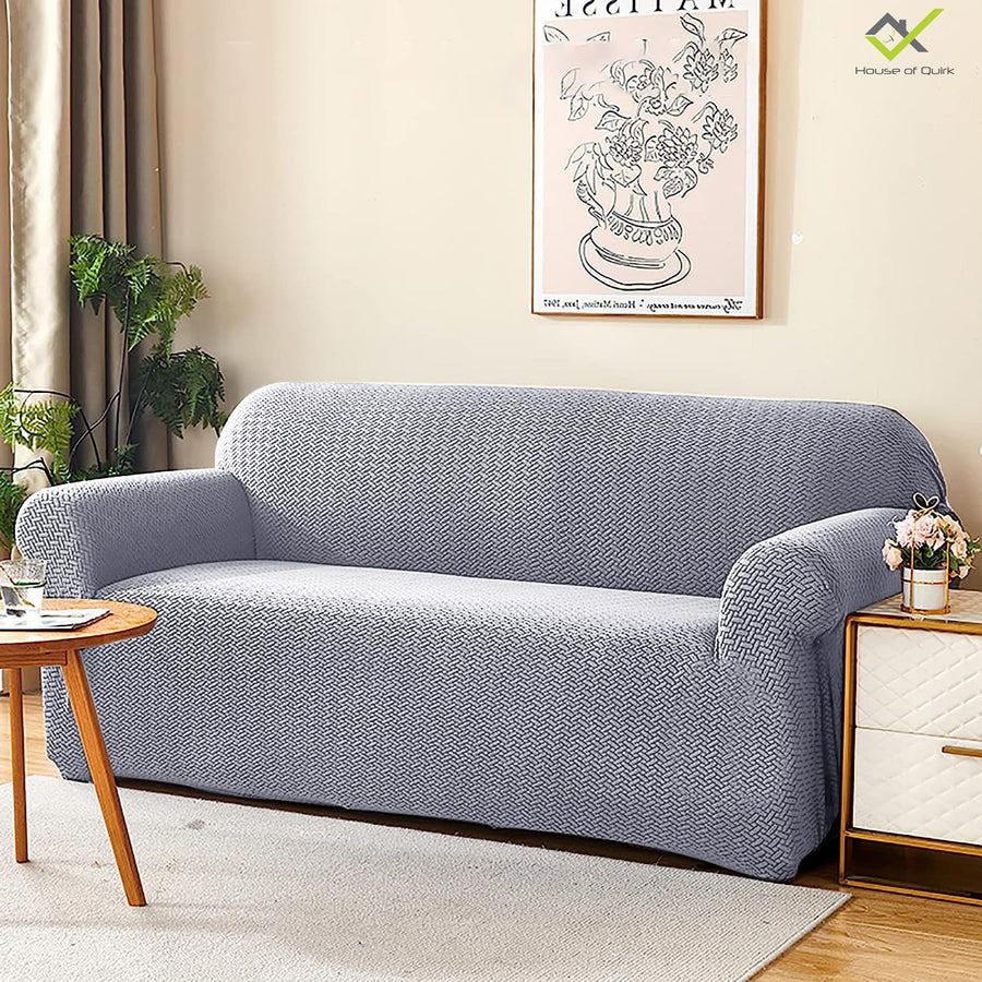 Universal Fleece Fabric Sofa Cover (Steel Blue)
