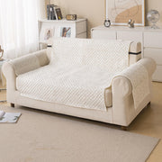 Quilted Printed Sofa Cover for Indian Sofa Set – Washable (Snowflake)