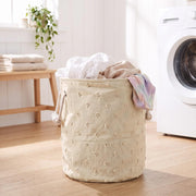 Pom Pom Round Laundry Basket