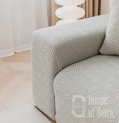 Universal Jacquard Grain Texture Fabric Sofa-Smoke