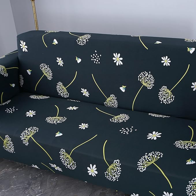 Universal Sofa Cover 140 GSM Sofa Slipcover (Black Leaflet)