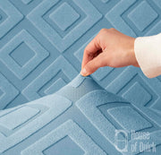 Jacquard Fabric Diamond Texture Sofa Cover 220 GSM (Blue)