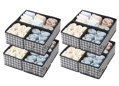 Storage Box Set of 3 Rectangular Closet Dresser Drawer Organizer Cube