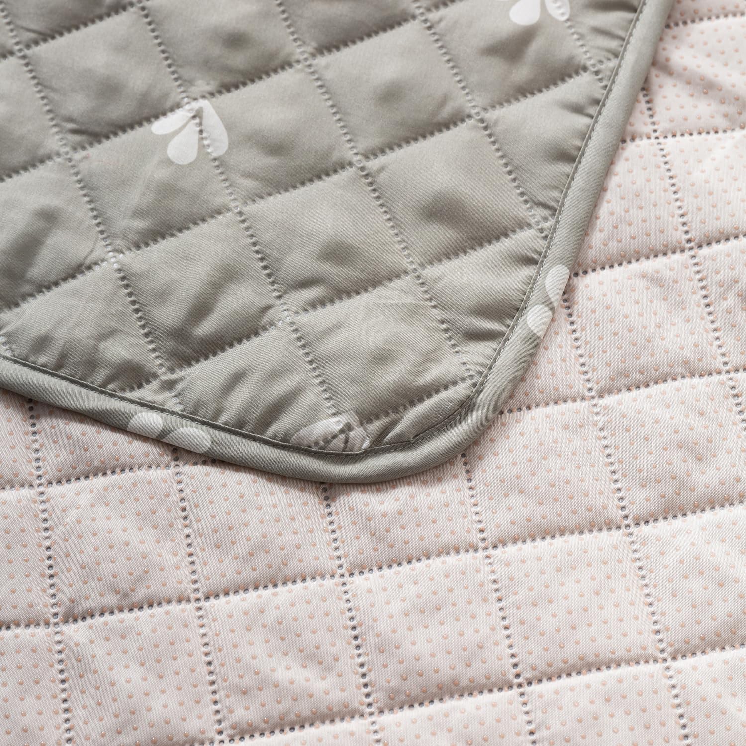 Printed Quilted Sofa Cover for 1/2/3/4 Seater Anti-Slip- Neem Buti