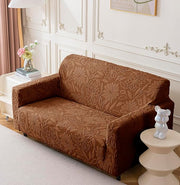 Universal Jacquard Waterproof Camellia Fabric Sofa Cover (Camel)