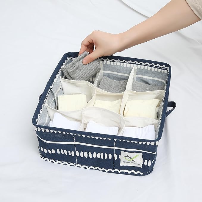 9 Grid Waterproof Cotton Linen Organizer (Pack of 2)