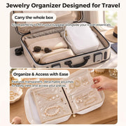 Jewelry Organizer Book with 36 Pockets - White