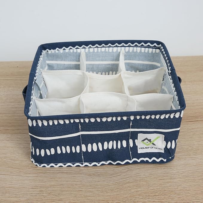 9 Grid Waterproof Cotton Linen Organizer (Pack of 2)