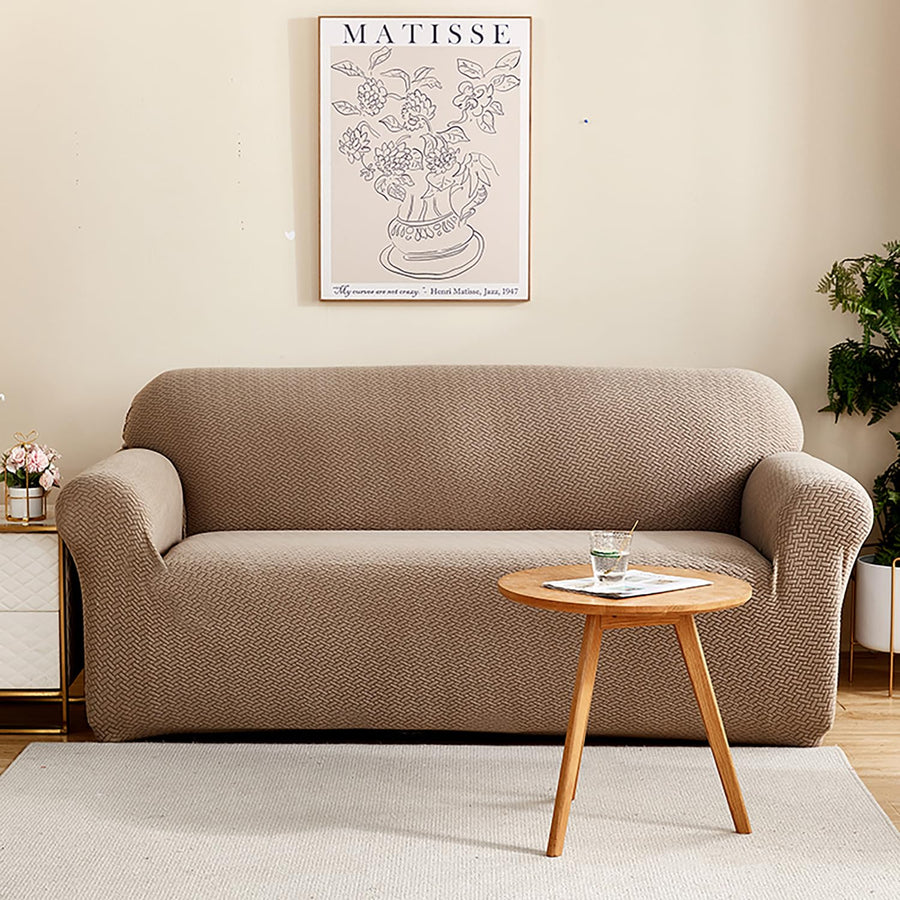 Universal Fleece Fabric Sofa Cover (Khaki)
