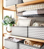 Set of 6 Foldable Storage Box Drawer Divider Organizer Basket Bins