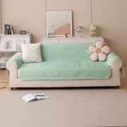 Quilted Printed Sofa Cover for Indian Sofa Set – Washable (Green Autumn)