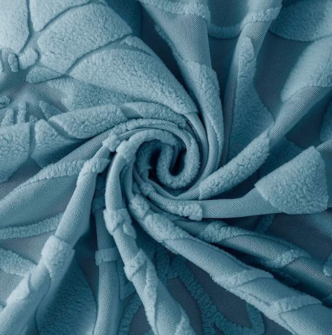 Universal Jacquard Waterproof Camellia Fabric Sofa Cover (Light Blue)