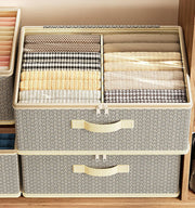Non-Woven Fabric Zipper Storage Box (Grey Pattern)