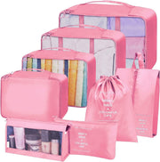 Set of 8 Packing Travel Cube Organiser