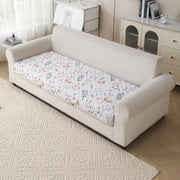 'Gulnaar Series' Printed Quilted Sofa Cover Blush Meadow)