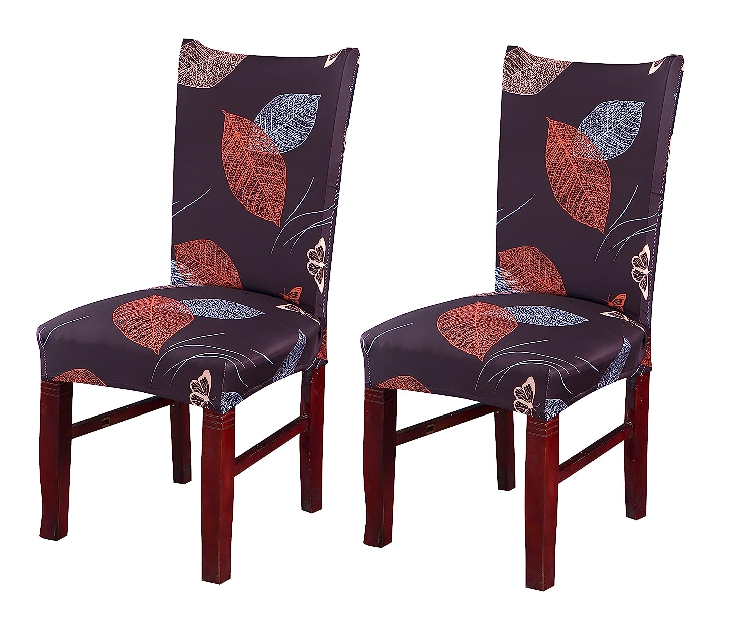 Printed Chair Cover-(Choco Leaf)