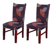 Printed Chair Cover-(Choco Leaf)