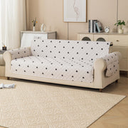Gulnaar Series Anti-Slip Sofa Cover Mat with Pocket – Polyester Couch Protector(Mocha Mist)