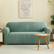 Universal Polar Fleece 220 GSM Fabric Sofa Cover(Pastel Green)