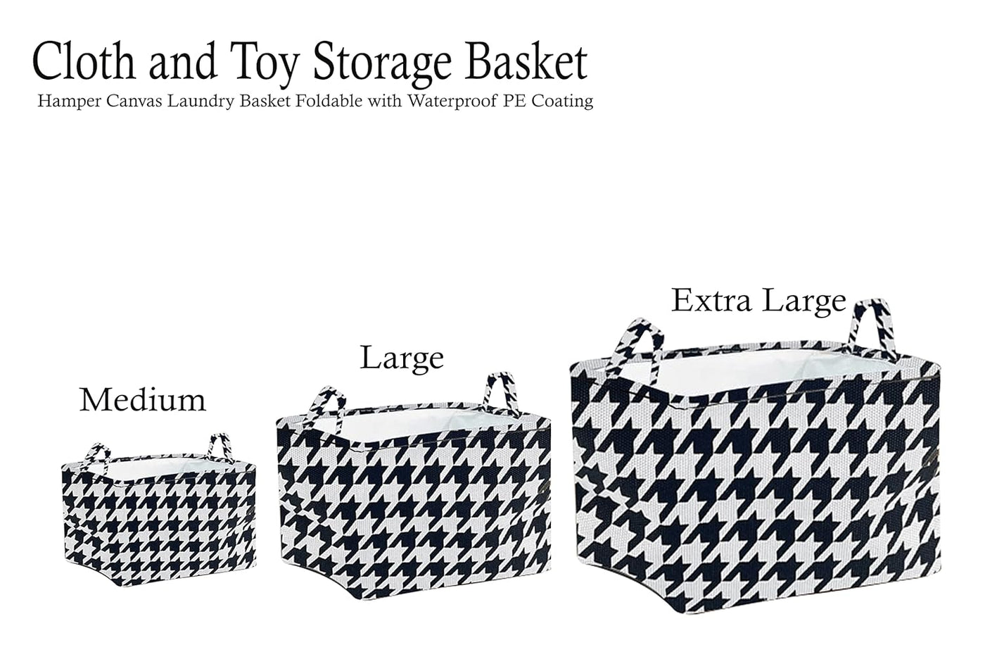 22 Litre Storage Baskets, Rectangle Collapsible Storage Bins - (38x26x23cm, Large)