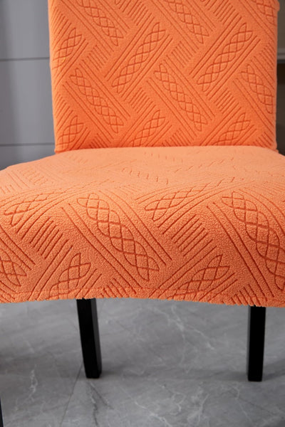 Elastic Jacquard Chair Cover (Pattern Orange)