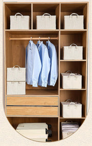 Open Storage Box with Steel Frame - Beige