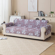 Gulnaar Series Anti-Slip Sofa Cover Mat with Pocket – Polyester Couch Protector(Botanic Breeze)