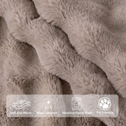 Rabbit Plush Sofa Cover Design - Mocha