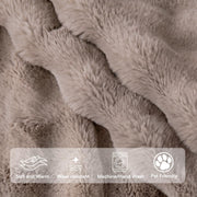 Rabbit Plush Sofa Cover Design - Mocha
