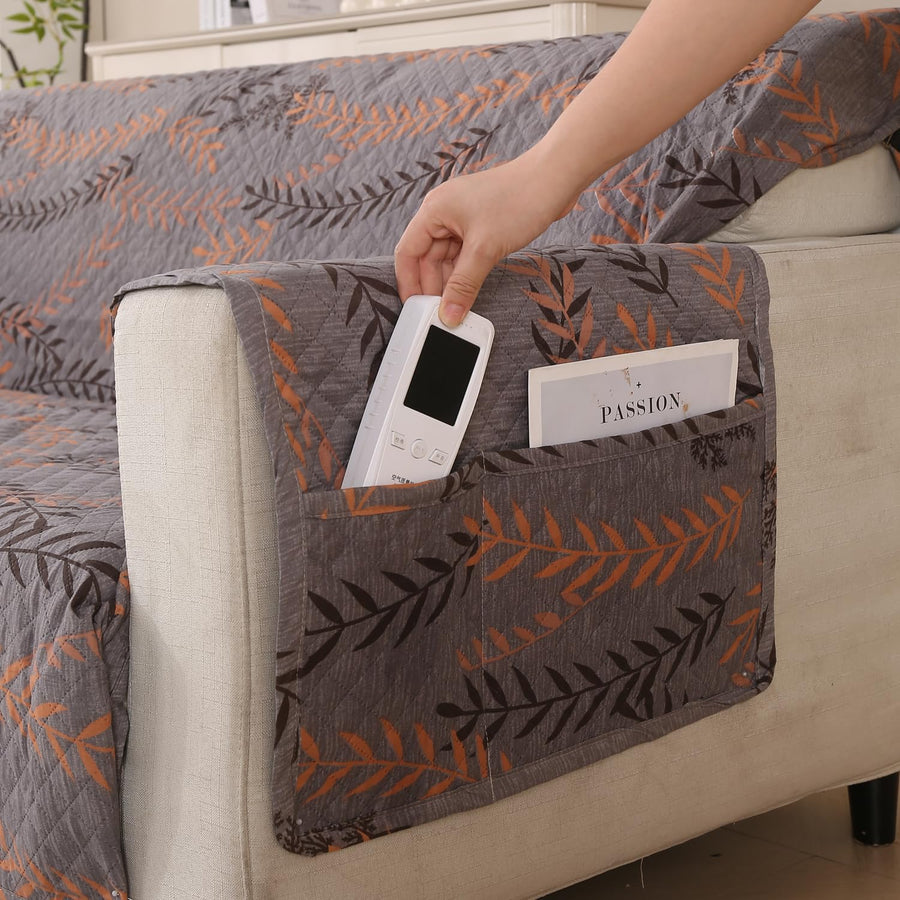 Polyester Sofa Cover Mat Reversible Couch Protector-Oakwood