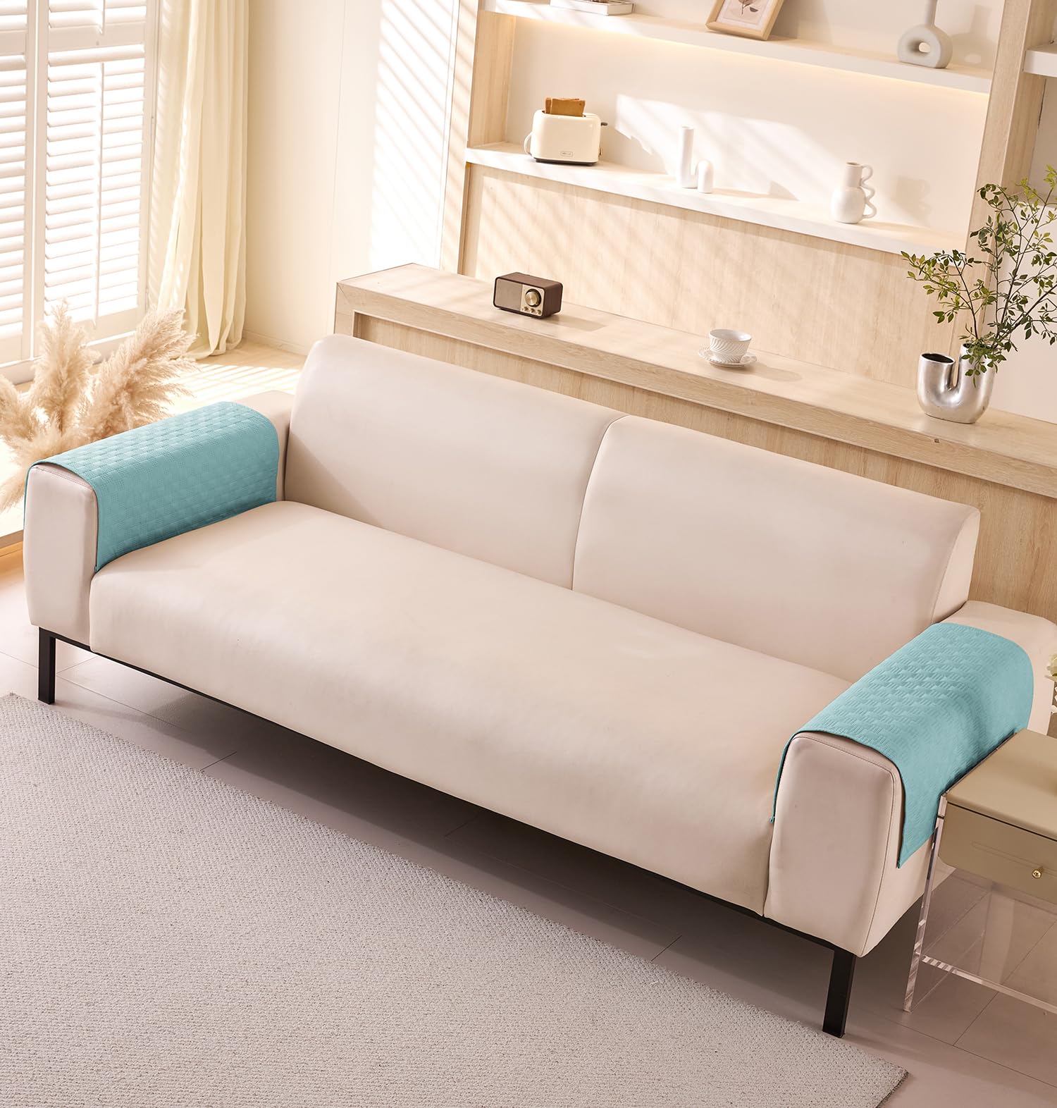 Luxury Waterproof Sofa Cover 1/2/3/4/5 Seater (Light Blue)