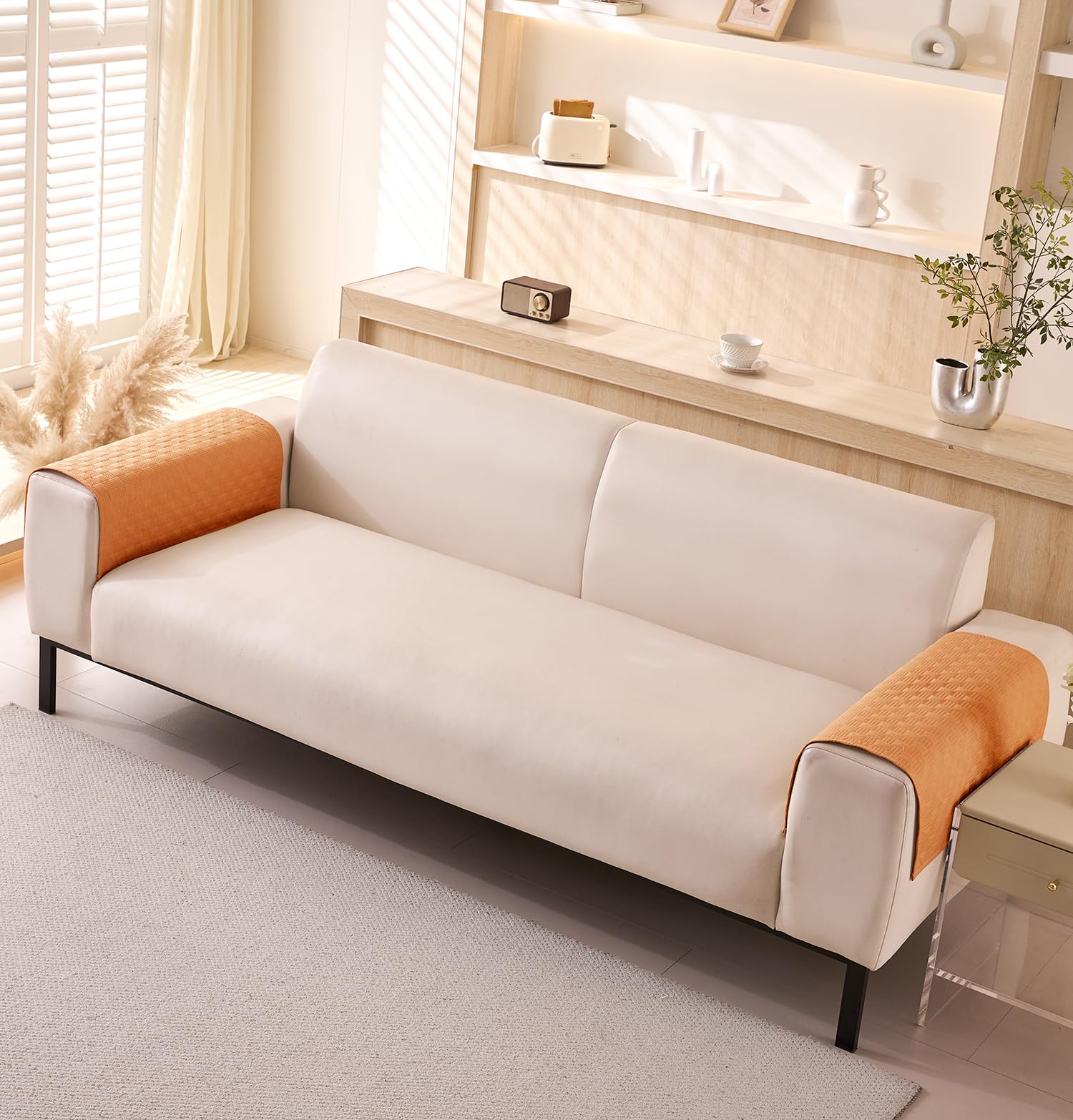 Luxury Waterproof Sofa Cover 1/2/3/4/5 Seater (Tan)