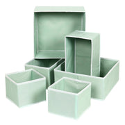 Set of 6 Foldable Storage Box Drawer Divider Organizer Basket Bins