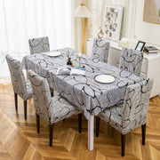 Dining Chair Cover With Table Covers (140x180cm 1 Table Cover + 4 Chair Cover)