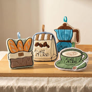 Coffee Shaped Hanging Towels Set of 2 (Blue/Green)