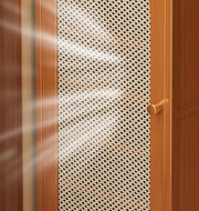 Narrow 2 Door 6-Layer Wooden Shoe Cabinet - Brown