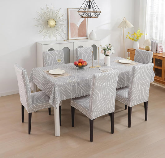 Dining Table Cover (1 Table Cover + 6 Chair Cover)