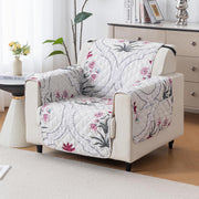 Mughal Series Anti-Slip Sofa Cover Mat with Pocket – Polyester Couch Protector(Mughal Buta)