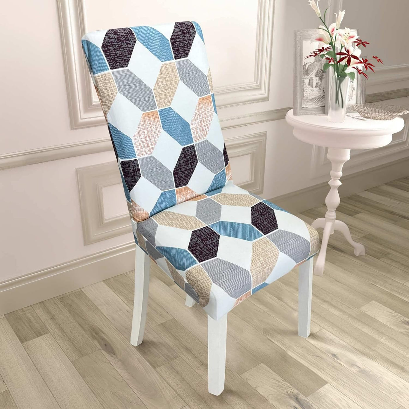 Elastic Chair Cover (White Bamby)