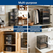 Shoe Storage Organizer Boxes Black