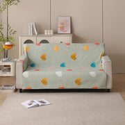 Polyester Sofa Cover Mat Reversible Couch Protector-Minty Hearts