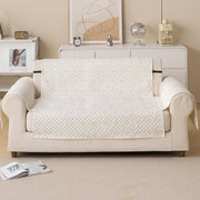 Quilted Printed Sofa Cover for Indian Sofa Set – Washable (Snowflake)
